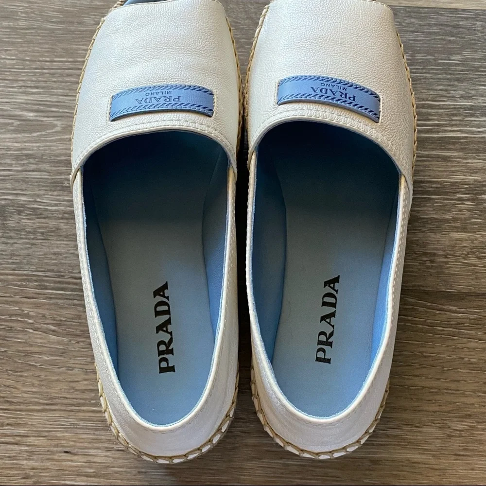 NEW Prada Platform Open Toe Espadrilles